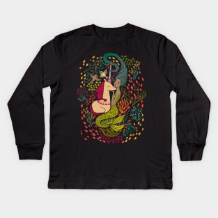 The Mermaid and the Unicorn Kids Long Sleeve T-Shirt